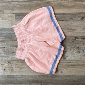 Pink & blue harmonie knit wear warm up ballet shorts!